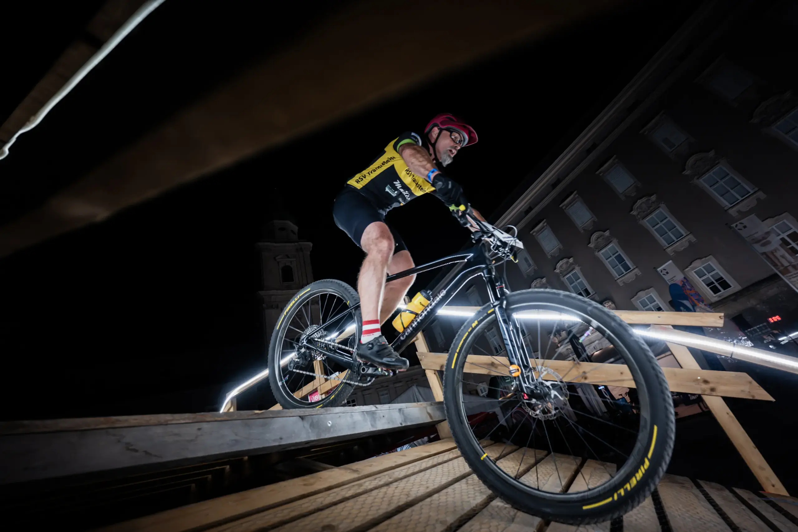 LED lighting along cycling course in Salzburg